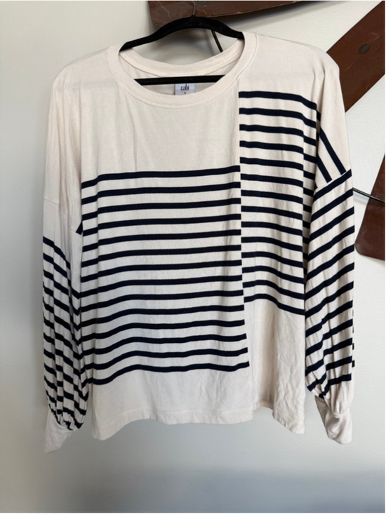 CAbi Tops - Cabi Boxy Striped Tee Size M